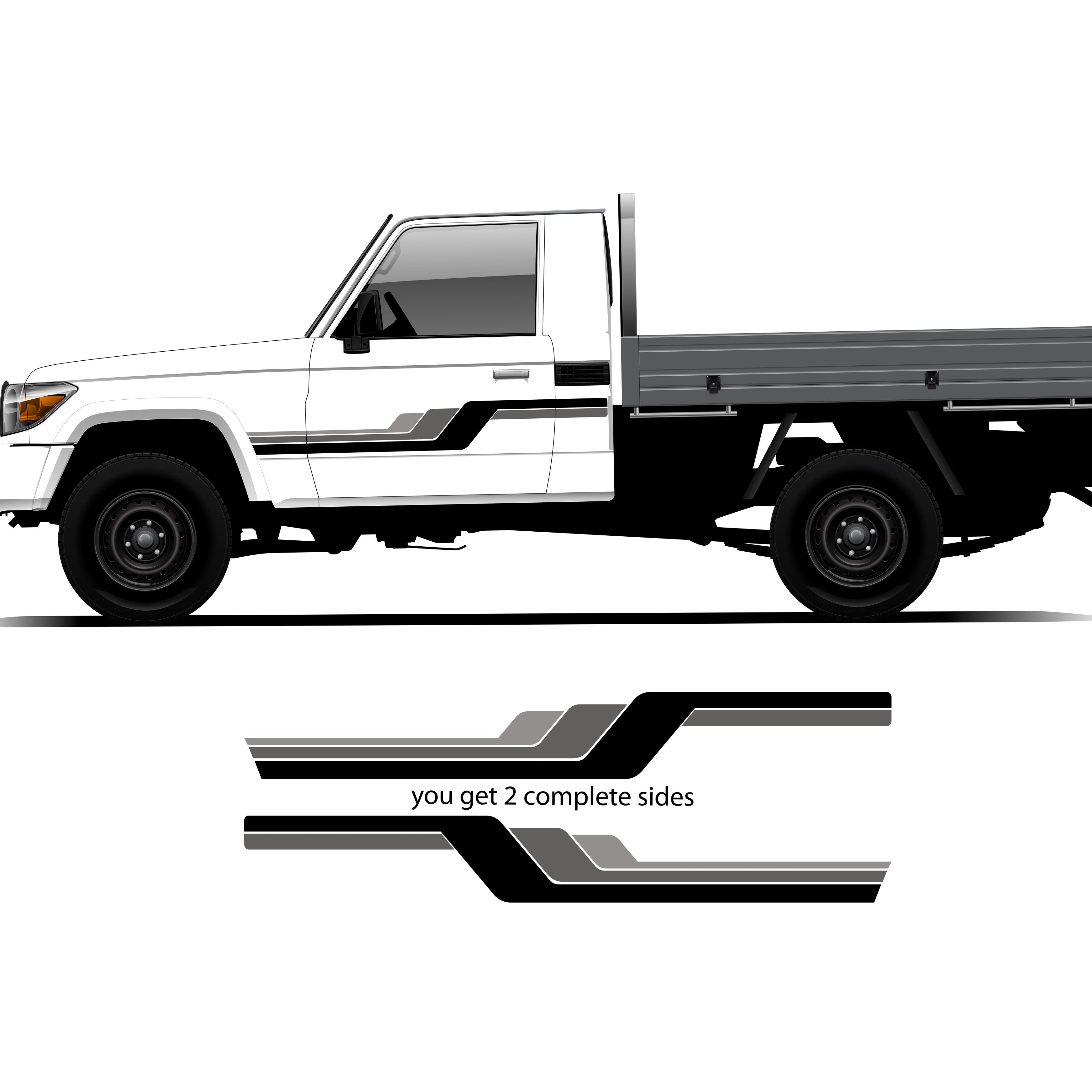 HARTLEY Stripes for Toyota LandCruiser HZJ79 | Retro Vinyl Decals