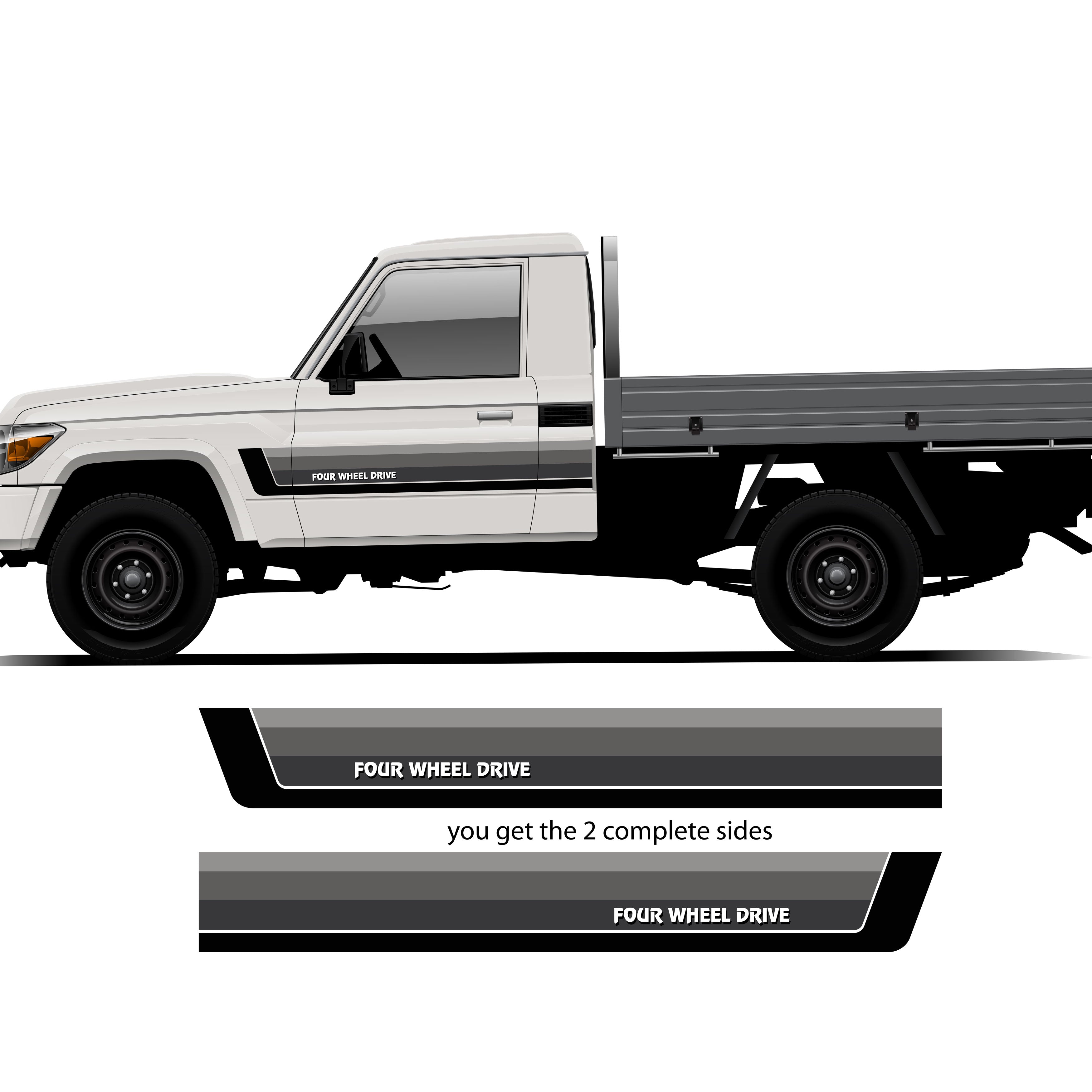 RODEO Stripes for Toyota LandCruiser HZJ79 | Retro Vinyl Decals