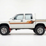 Hilux with chocolate burnt orange and tan stripes