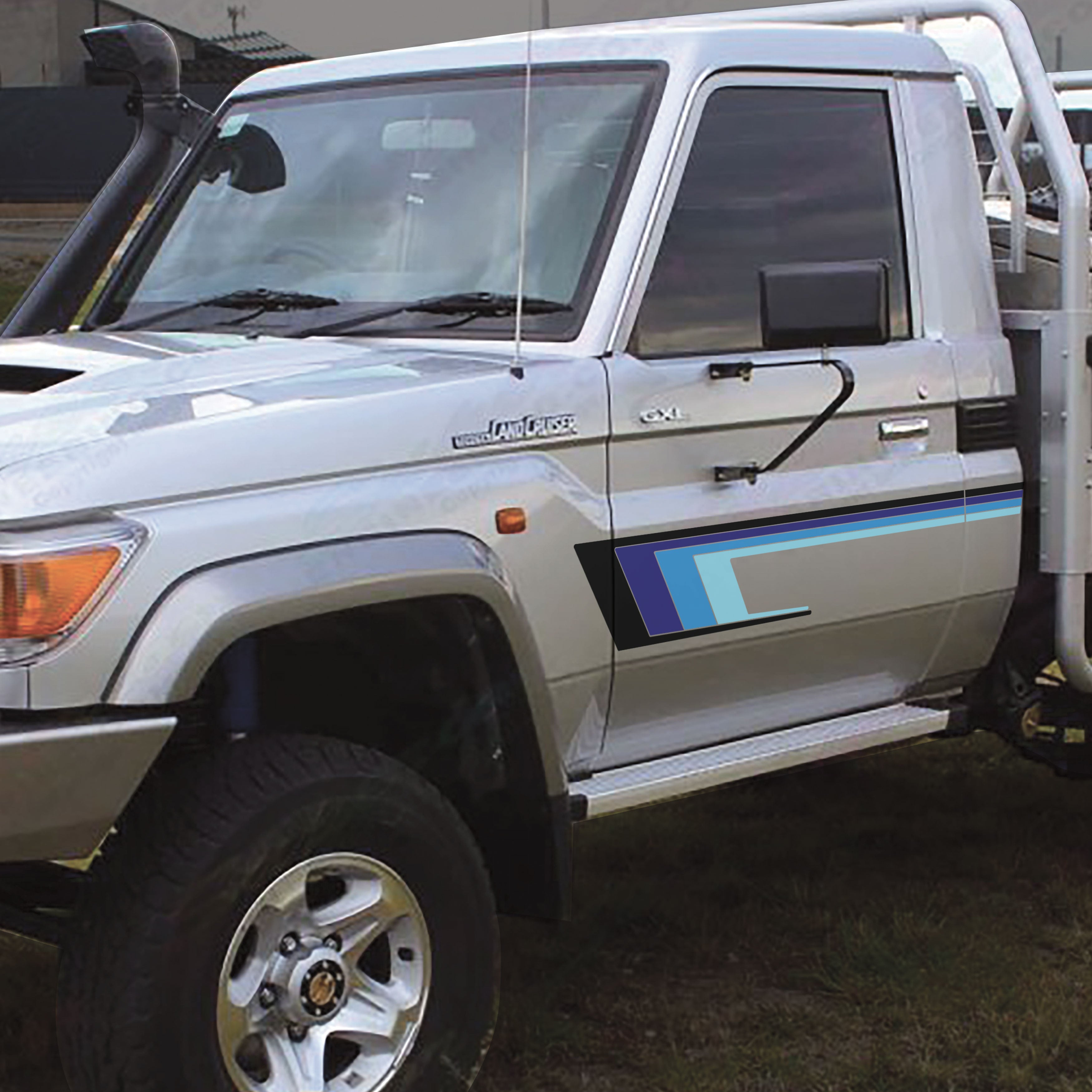 BYRON BAY Stripes for Toyota LandCruiser HZJ79 | Retro Vinyl Decals