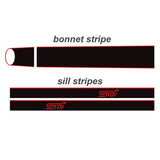 Subaru BRZ STi Sill and Bonnet stripes