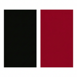 Colour swatch showing black and crimson red panels for the NAROOMA Black-Red colourway
