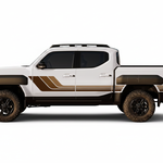 Kia Tasman stripe kit - white background side profile