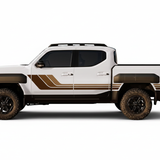 Kia Tasman stripe kit - white background side profile