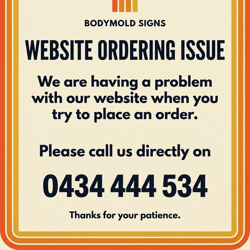Instagram ordering notice with “Please call us directly on 0434 444 534”