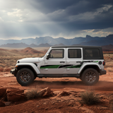 Jeep Wrangler Green Decals Rugged Background