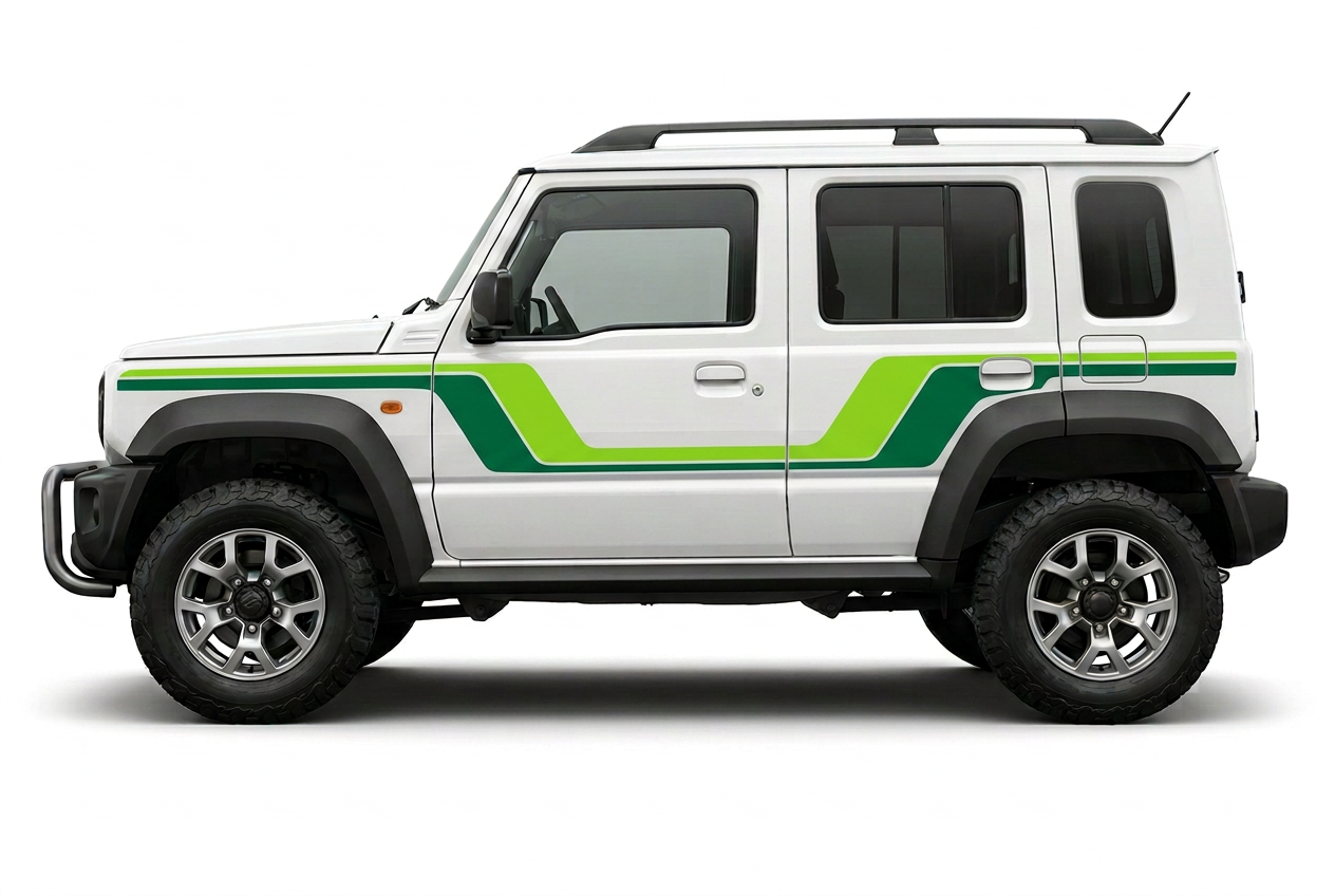 Lime and emerald two-colour Jimny design