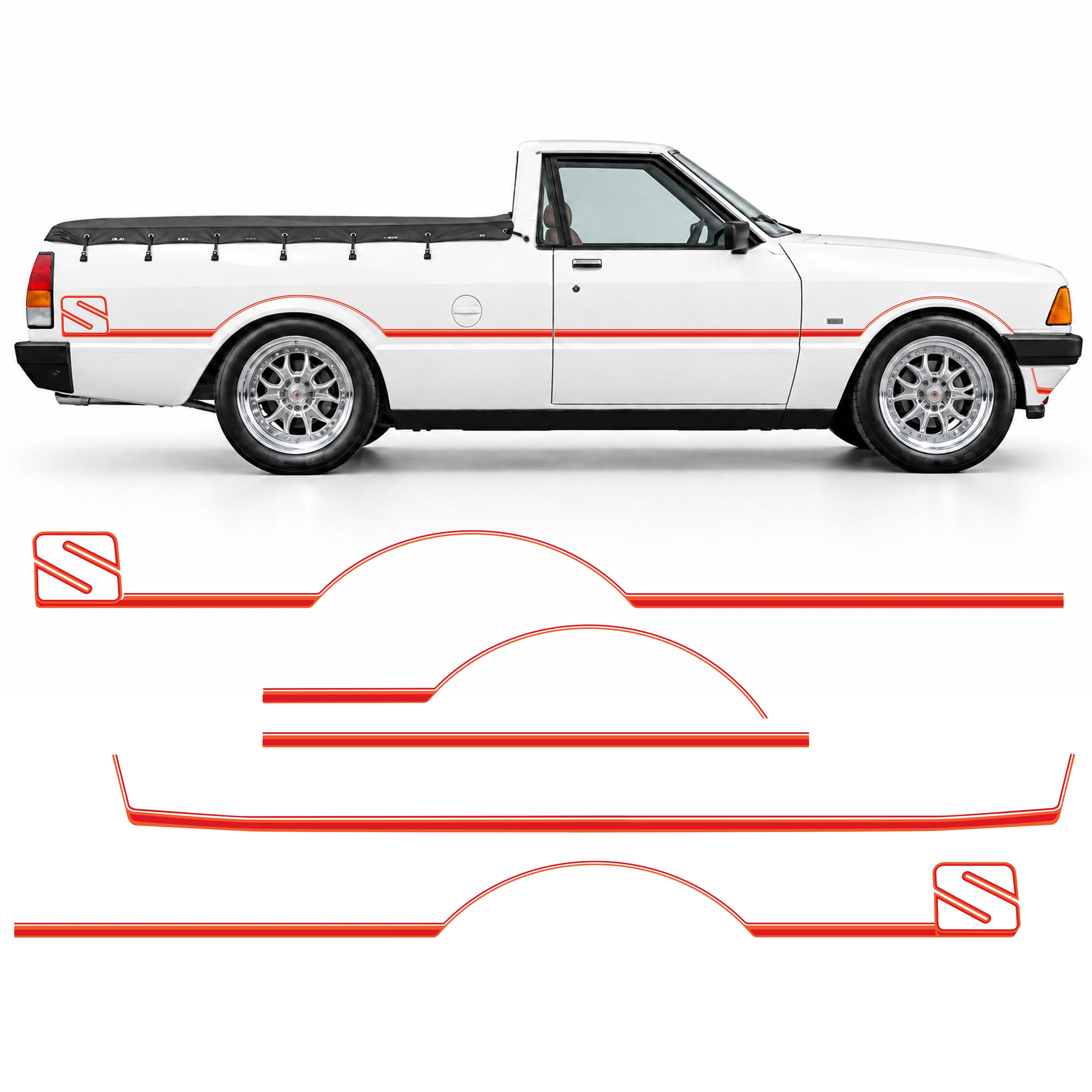Ford XE Falcon S Pak Side Stripes 1982-1984 | Bodymold Signs