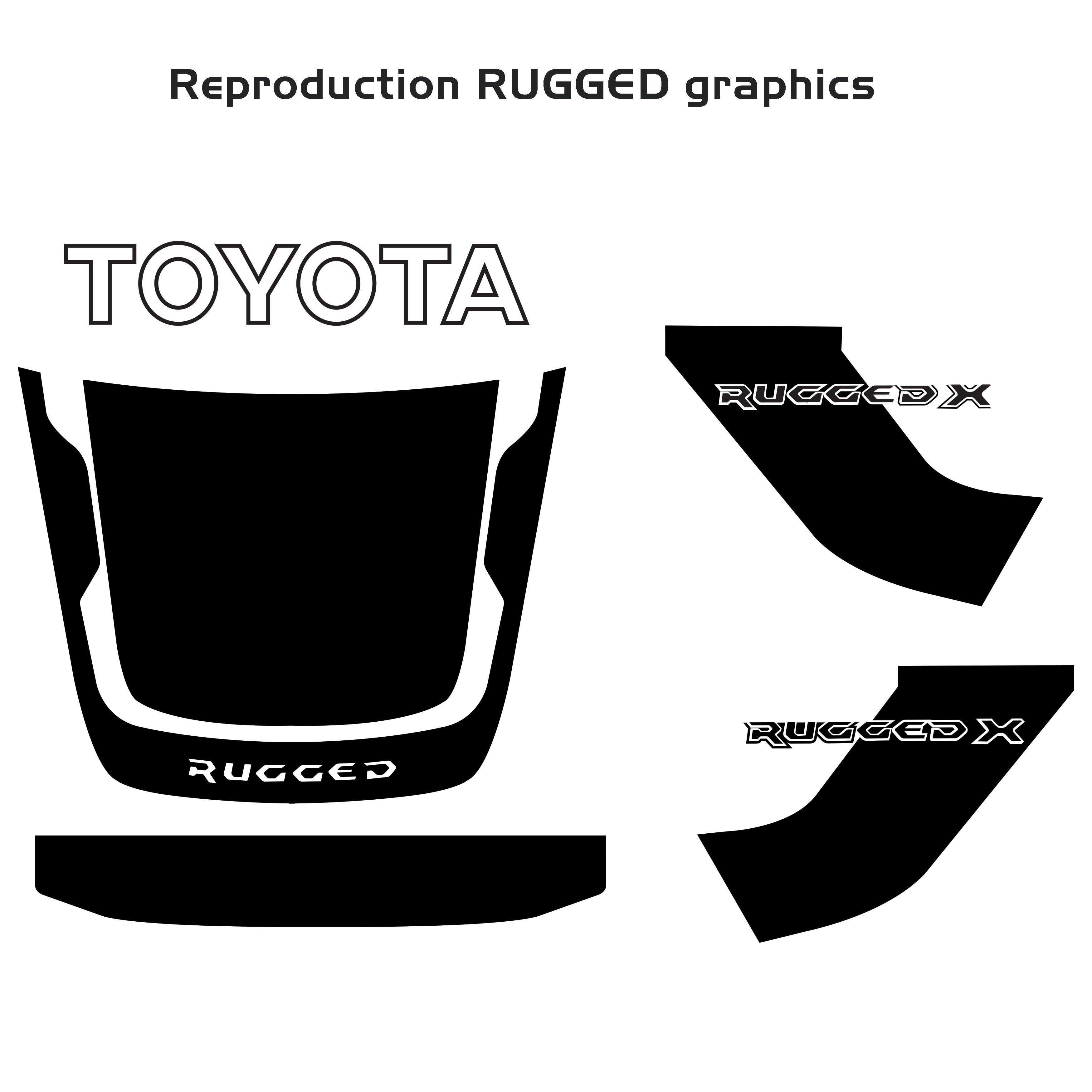 Toyota Hilux RUGGED X Decal Set | Bodymold Signs