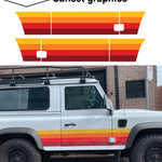 Defender 90 Sunset stripes.