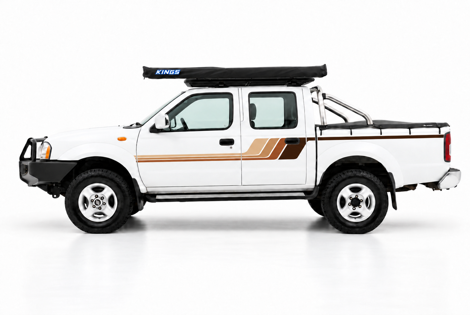 MAXY Nissan Navara stripe kit, brown tones