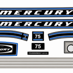 1972 Mercury 7.5hp replacement decal kit