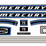 1972 Mercury 7.5hp replacement decal kit
