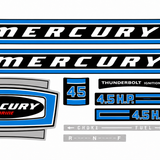 1974 Mercury 4.5hp replacement decal set