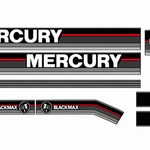 1990 Mercury 150hp Black Max replacement decal kit