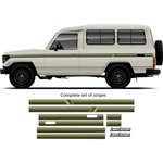 OUTBACK Stripes for Toyota LandCruiser | Retro Vinyl Decal Kit