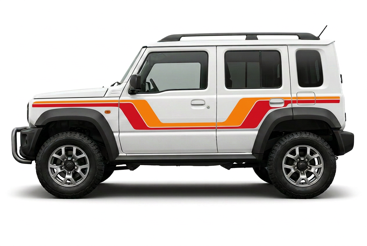 Orange and red two-colour Jimny design
