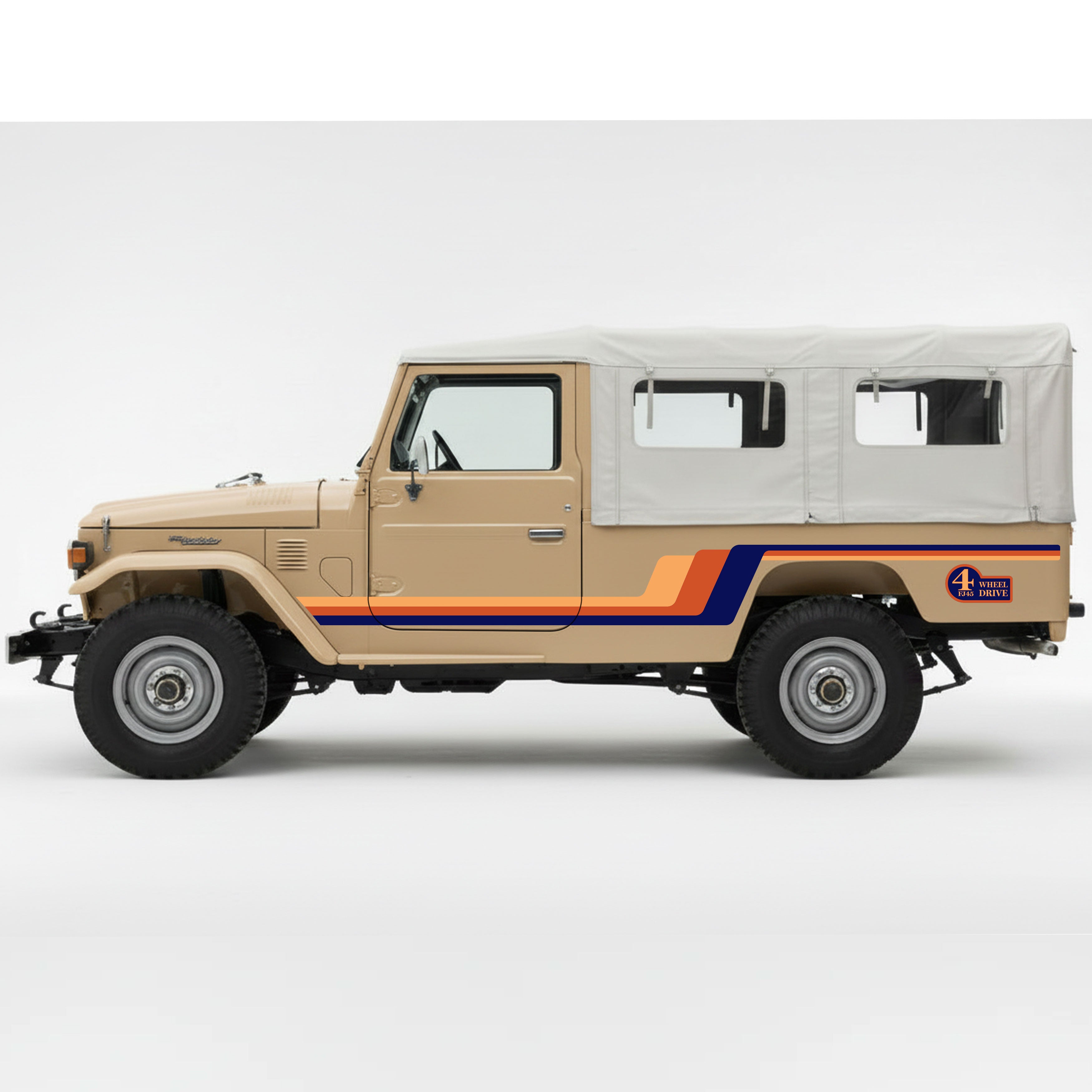 Legacy Retro Stripe for Toyota FJ45 LandCruiser | Bodymold Signs