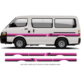 Palm Beach Retro Sunset Stripes 100 series Hiace Van