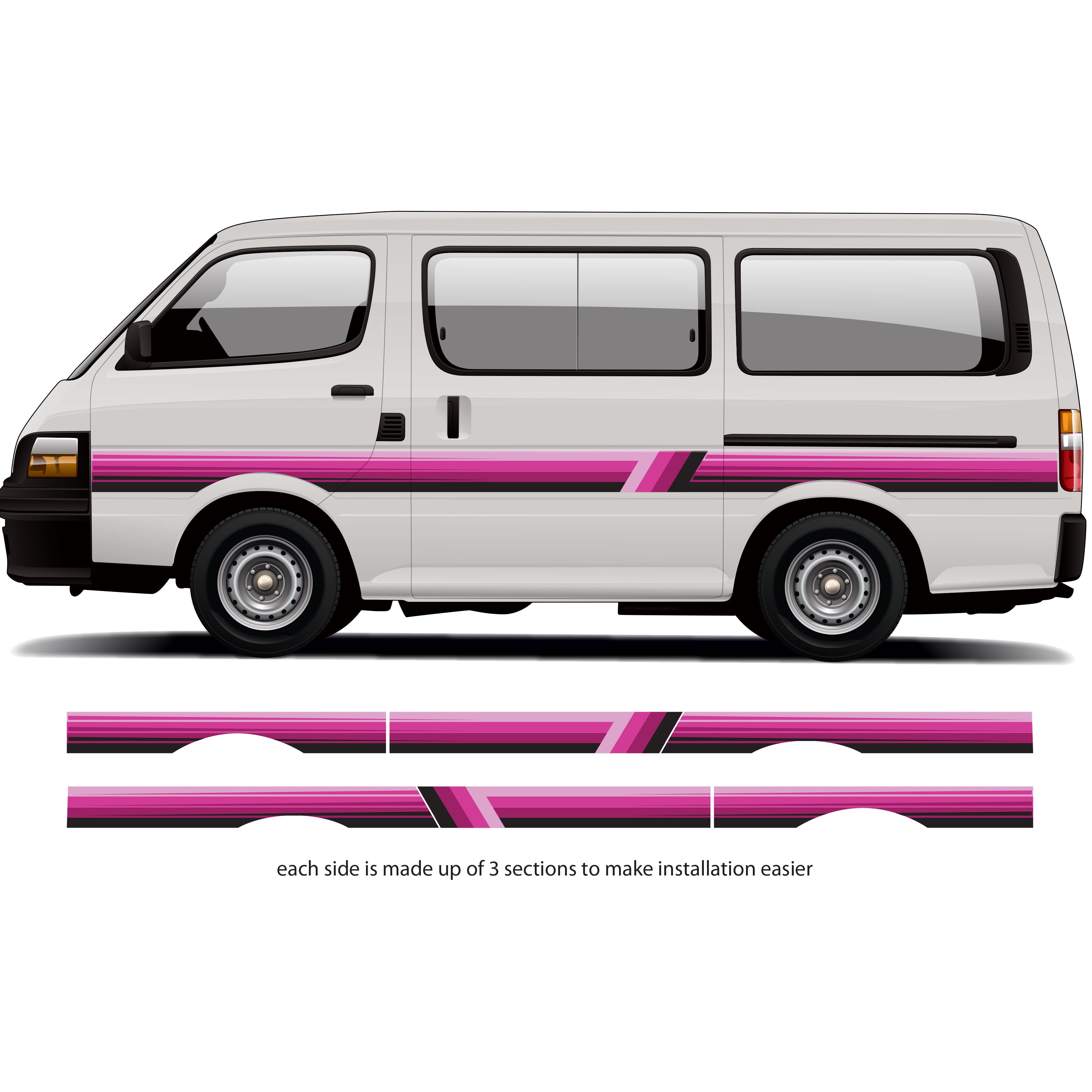 Palm Beach Hiace 100 series stripes | Retro Vinyl Decals
