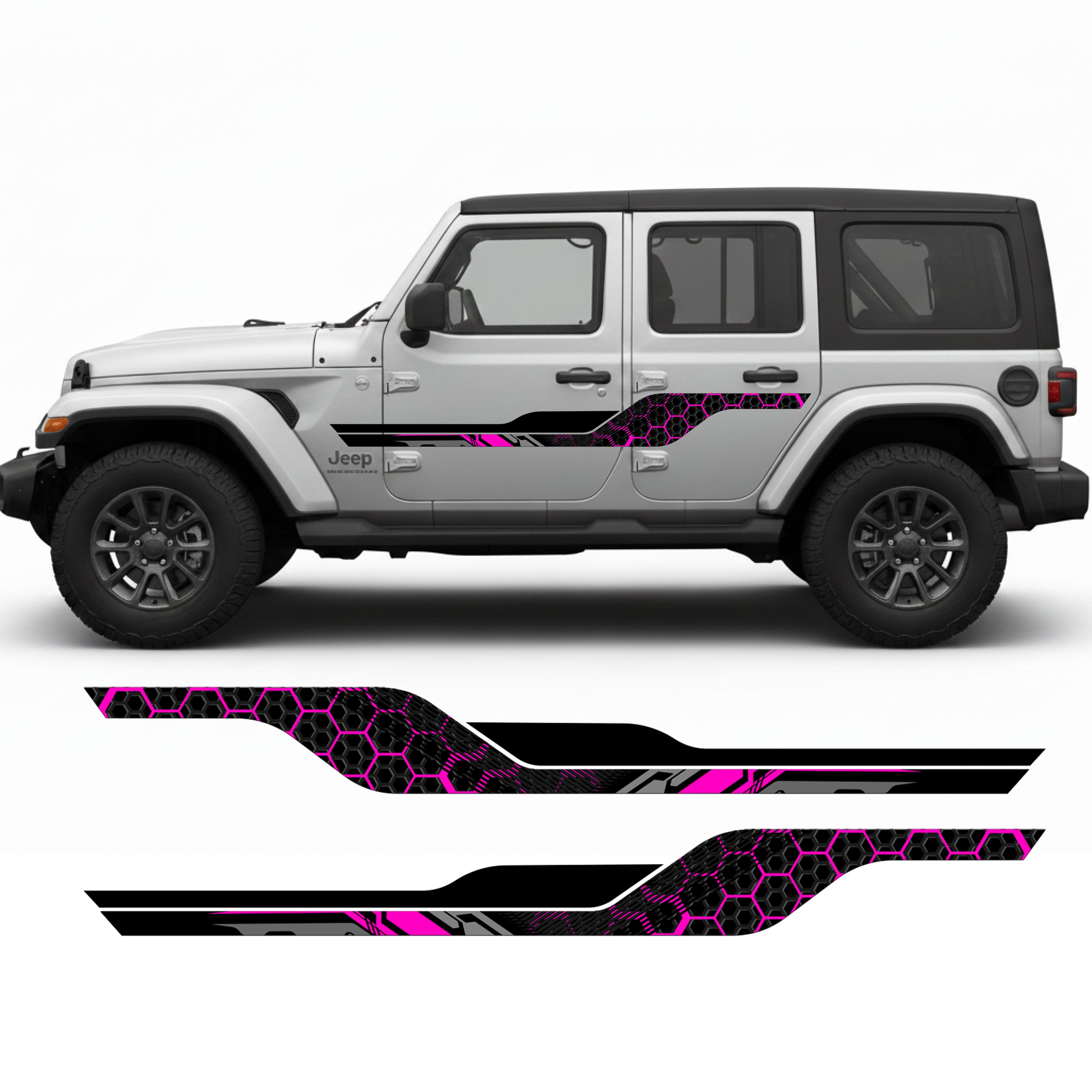 Jeep Wrangler JL 4-Door KIN Hex Stripe Kit | Bodymold Signs