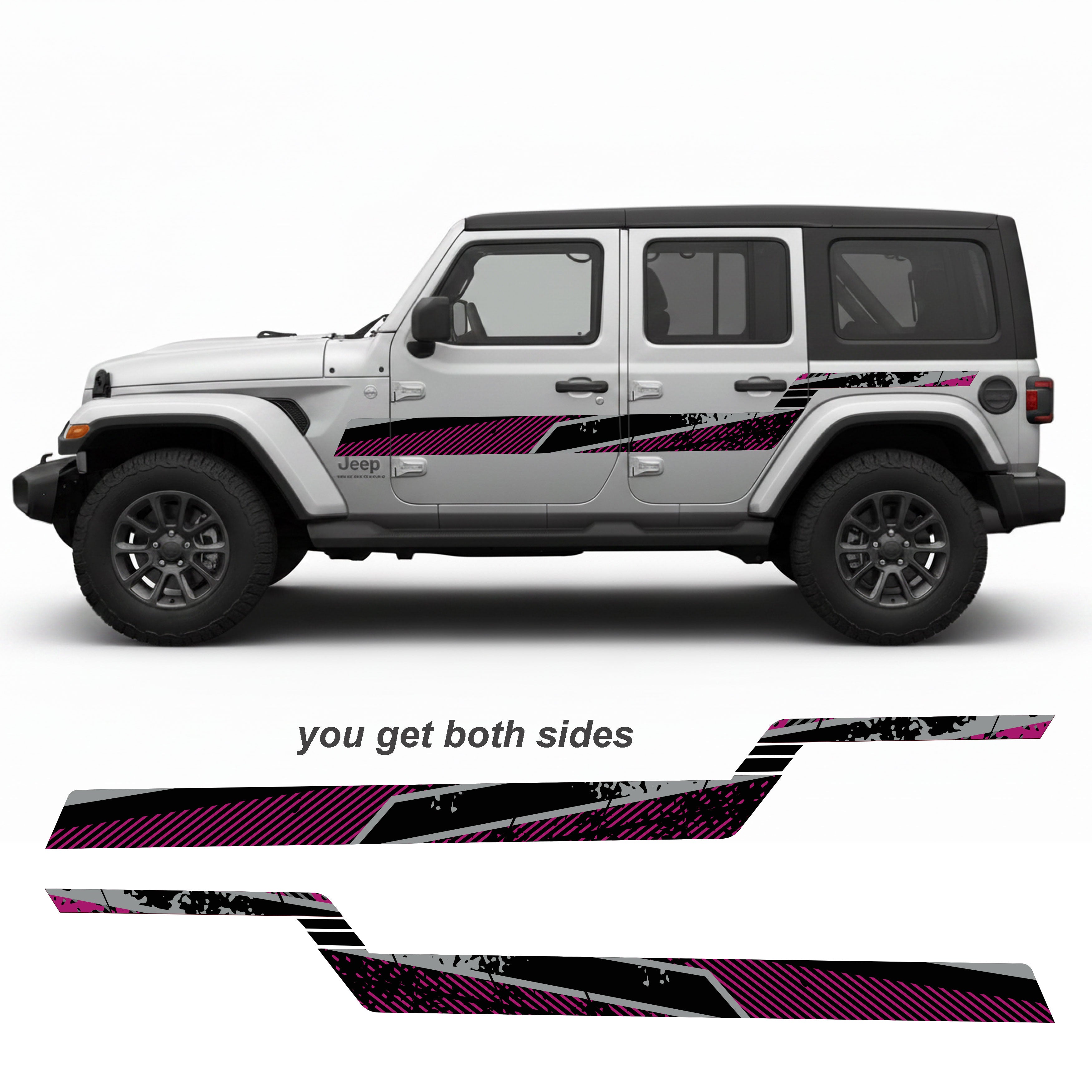 Jeep Wrangler JL 4-Door Peats Ridge Abstract Stripe Kit | Bodymold Signs