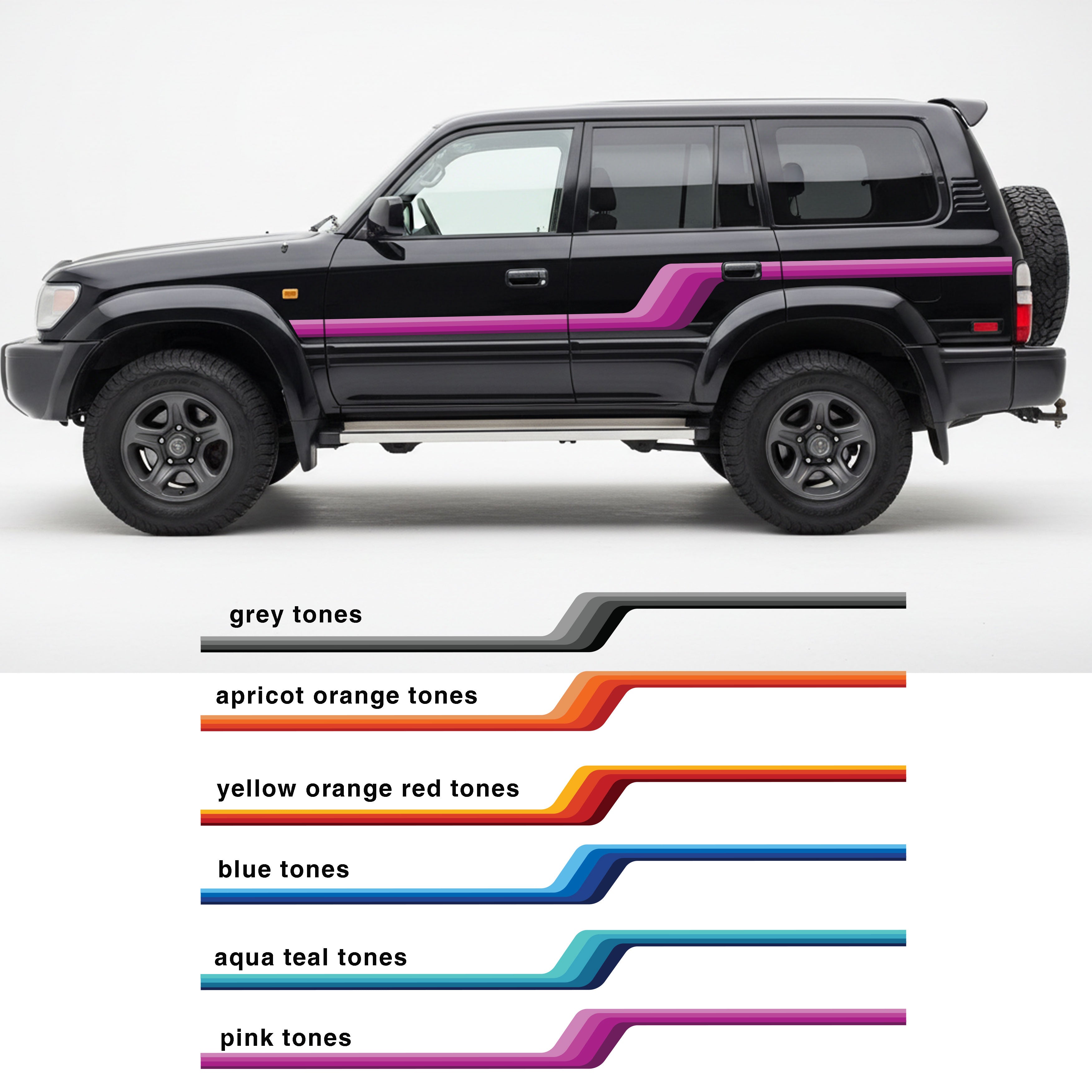 ALKI Stripes for 120 Series Landcruiser Prado (Also fits other models)