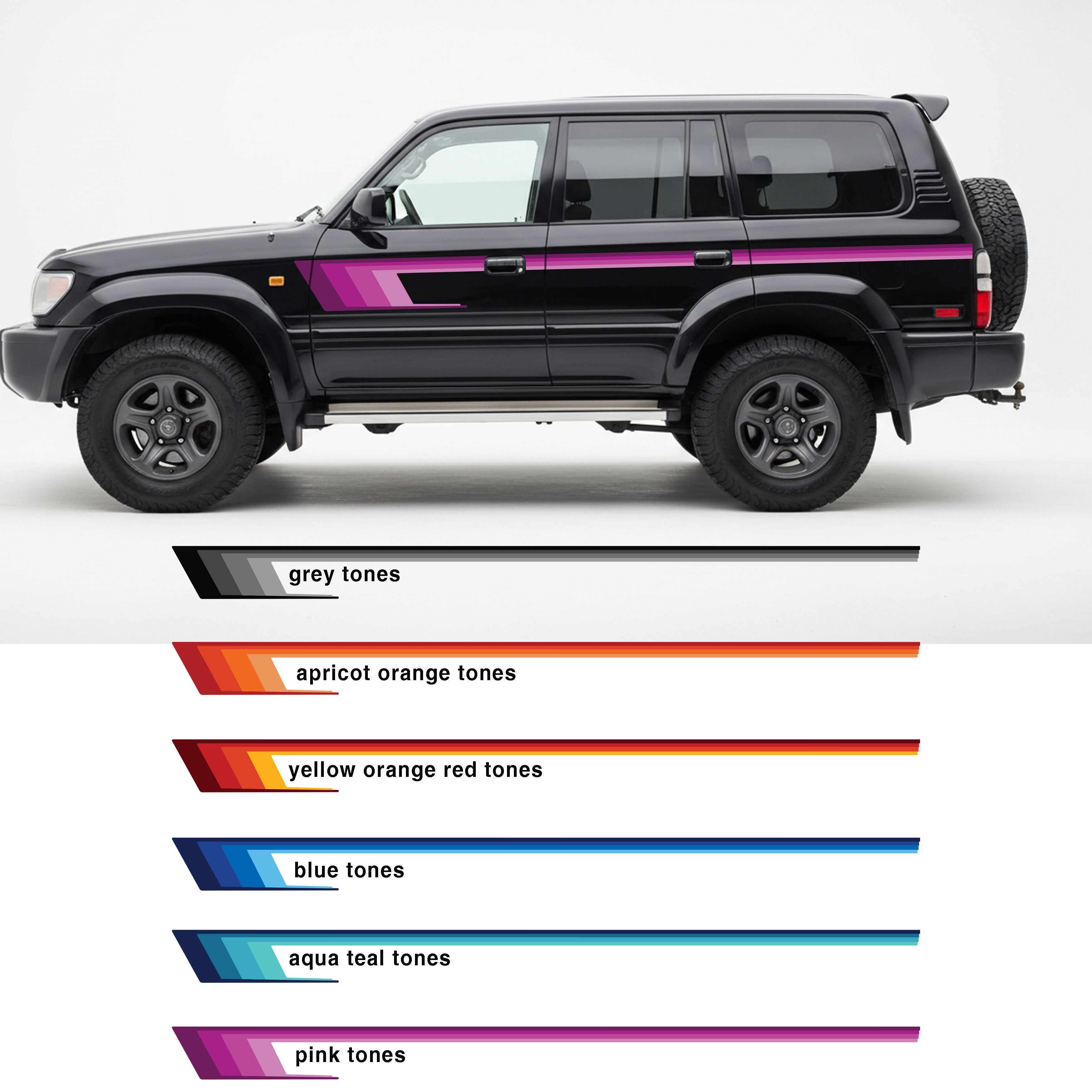 Byron Stripes for 120 Series Landcruiser Prado (Also fits other models