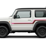 Realistic Jimny with GOLDIE pink-and-brown stripes