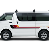 Realistic Toyota HiAce 200 Series with the reference stripe design