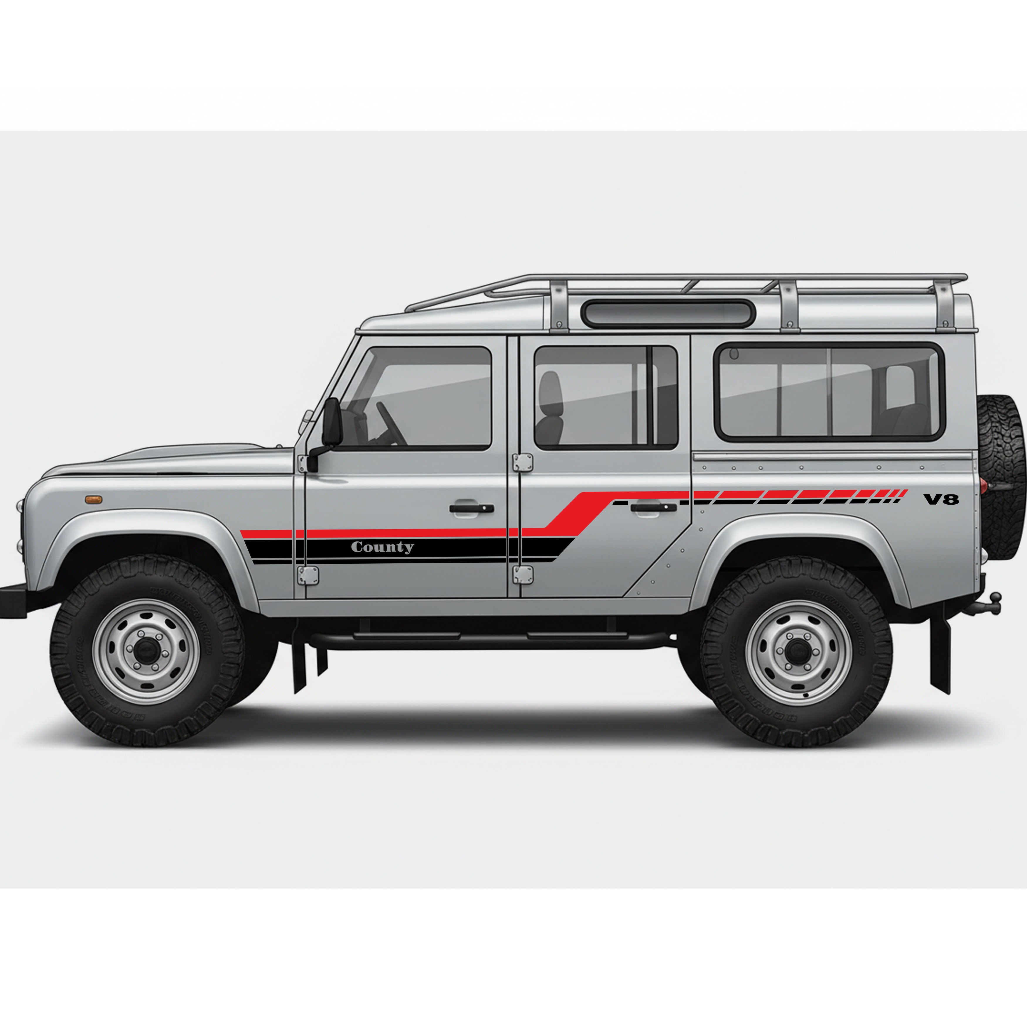 County Stripes/Decal Kit | For Land Rover Defender 110 Series
