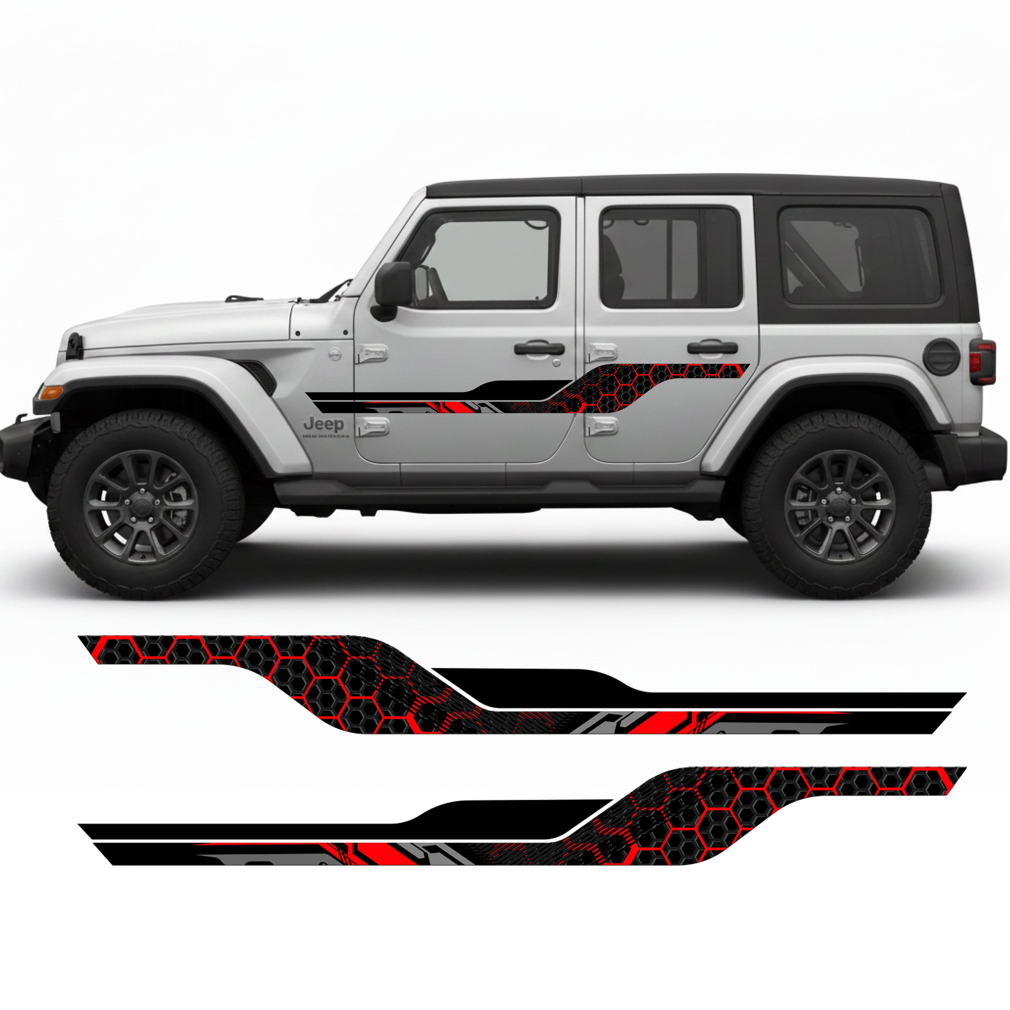 Jeep Wrangler JL 4-Door KIN Hex Stripe Kit | Bodymold Signs