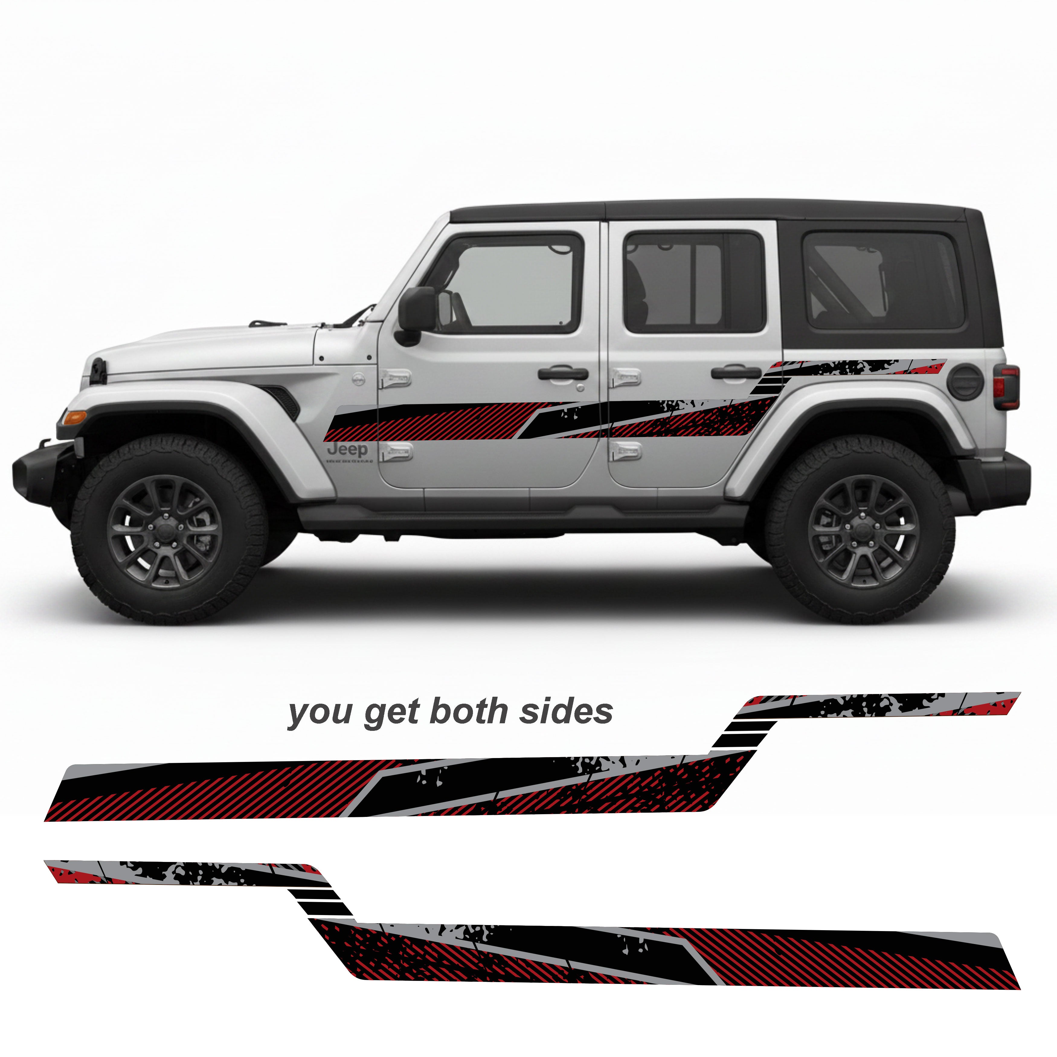Jeep Wrangler JL 4-Door Peats Ridge Abstract Stripe Kit | Bodymold Signs