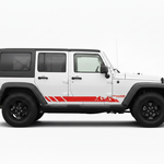 Red Mountain Stripe on White Jeep