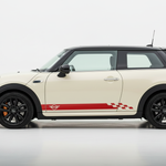 Red Rocker Stripe on Cream MINI
