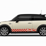 Red Stripes on Cream MINI
