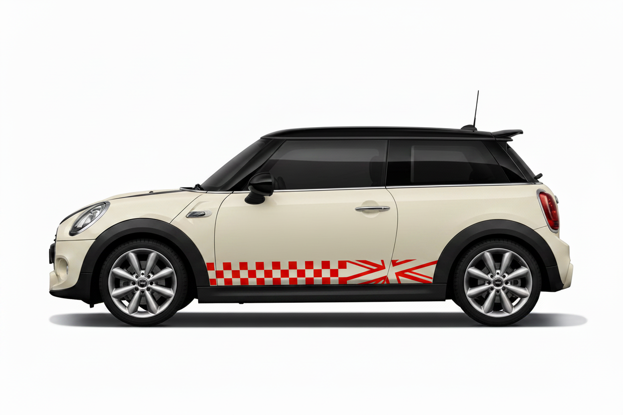 Red Stripes on Cream MINI