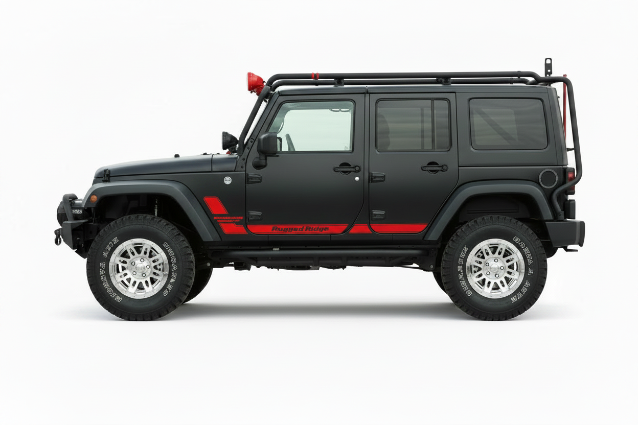 Rugged Ridge Red Stripe – Black Jeep