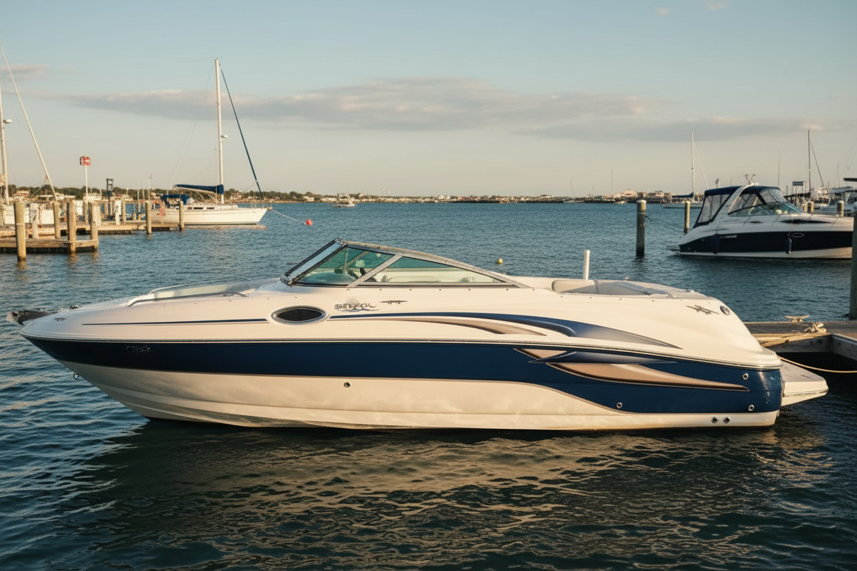 SeaRay 240 Sundeck - Retro Background