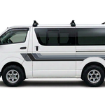 Solid grey stripes on white HiAce