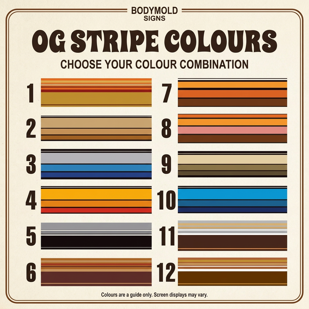 Square OG stripe colour chart for your product gallery