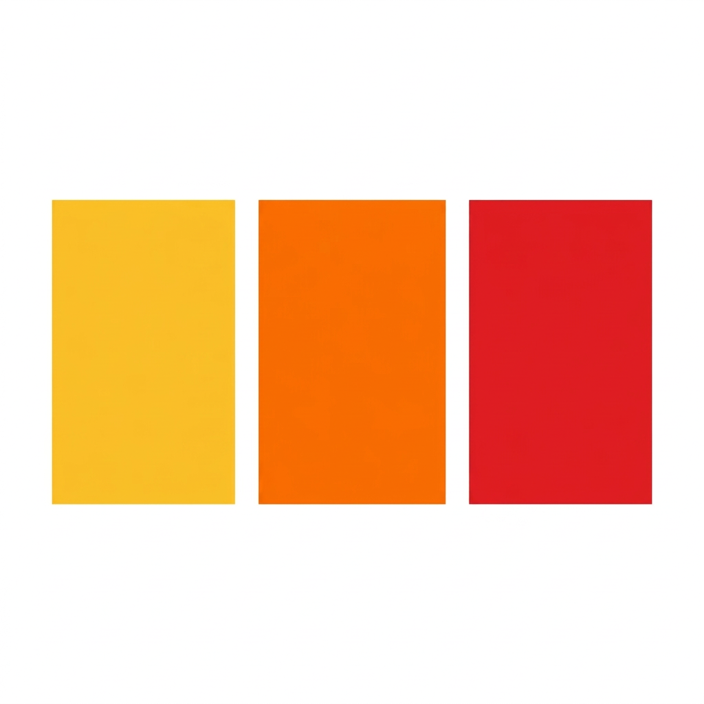 Square swatch in yellow, orange, and red tones
