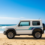 Suzuki Jimny Aqua Navy Stripes Beach