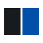 Swatch showing black and blue panels