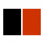 Swatch showing black and orange panels