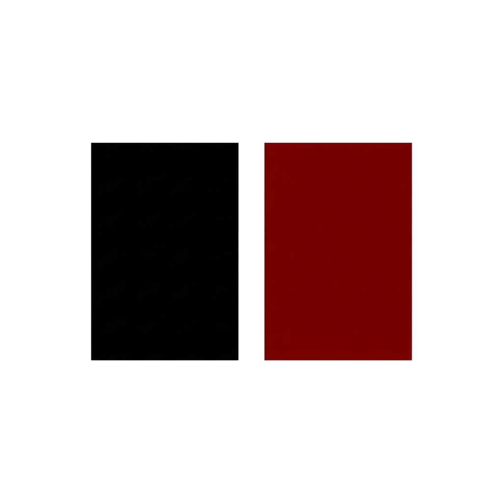 Swatch showing black and red panels