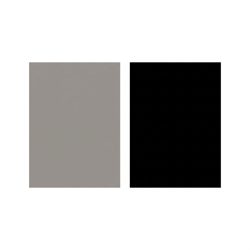 Swatch showing grey and black panels