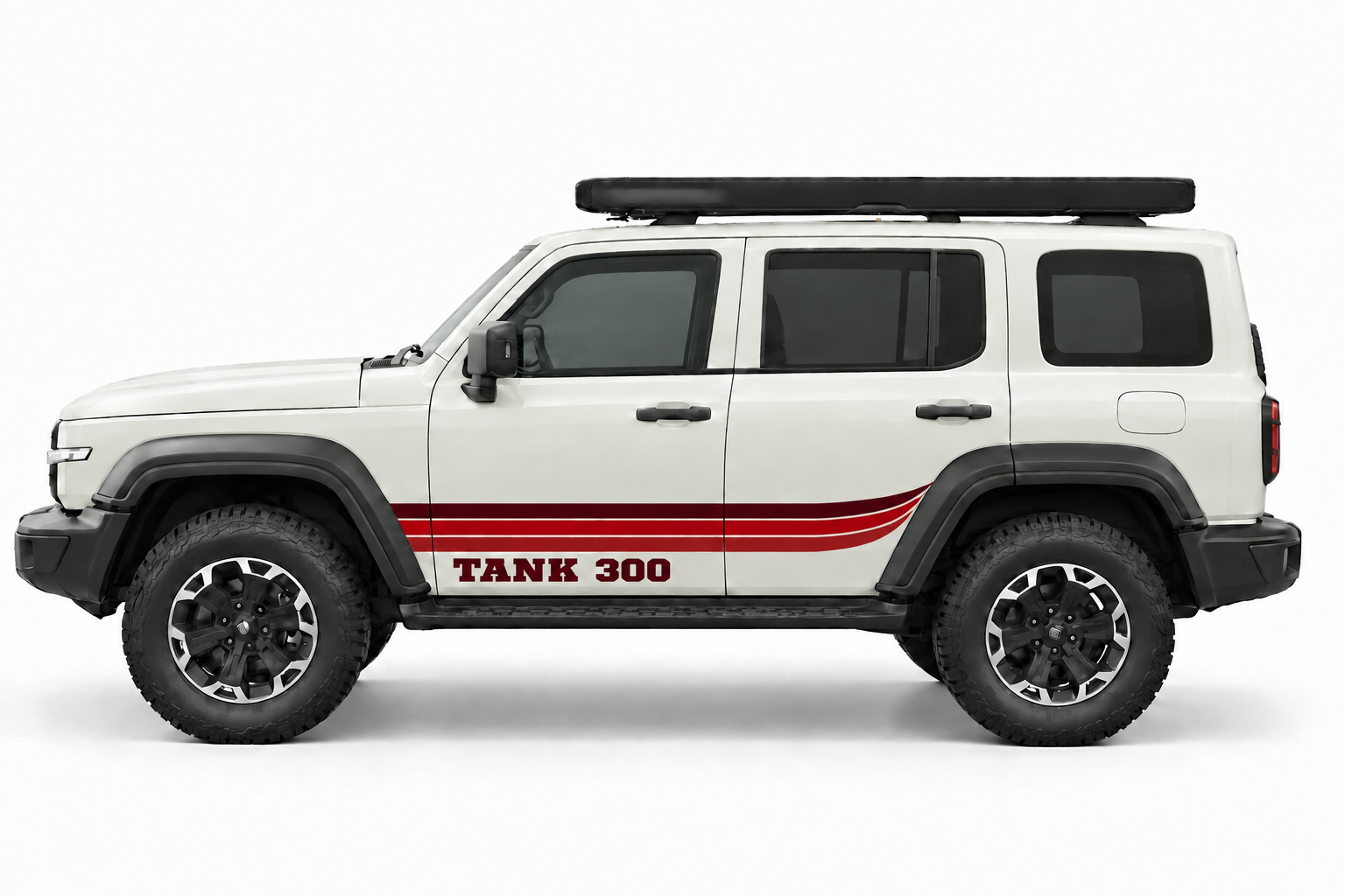 TANK 300 with richer three-tone red stripes