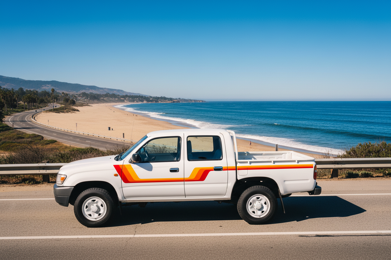 Toyota Hilux with Malibu Background