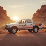 Toyota Hilux with Retro Outdoors Background